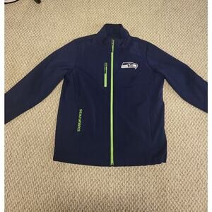 NFL Seattle Seahawks Navy blue-Full Zip Mens Mid Weight Jacket-XL Men's.